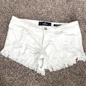 Hollister White Denim Shorts
